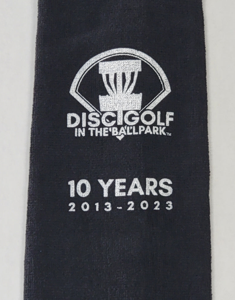 Local Route Tri-Fold Towel - 10 Years Disc Golf In The Ballpark