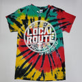 Local Route In The Circle Cotton T-Shirt Distressed  Design -Rasta Web