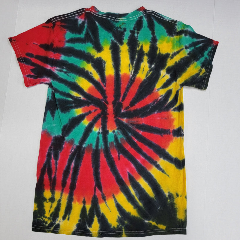 Local Route In The Circle Cotton T-Shirt Distressed  Design -Rasta Web