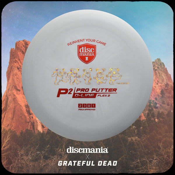 Discmania D-Line Flex 2 P2 - Grateful Dead Dancing Bears Bar Stamp