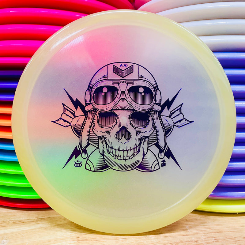 Dynamic Discs Lucid Moonshine Sockibomb Slammer - Ricky Wysocki Sockibomb Bombardier Skull