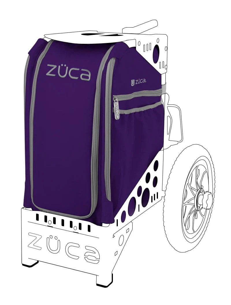 Zuca All Terrain Disc Golf Cart Insert Bag W/ Accessory Pouch - Purple