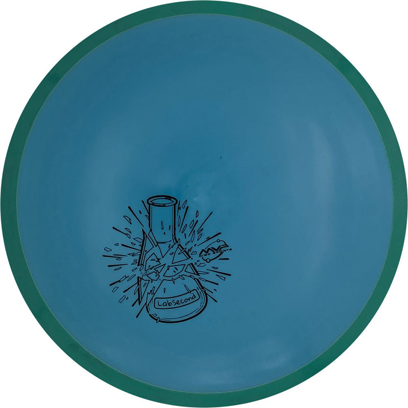 Axiom Fission Simon Line Time-Lapse driver disc, Lab Second stamp, light blue disc with turquoise rim