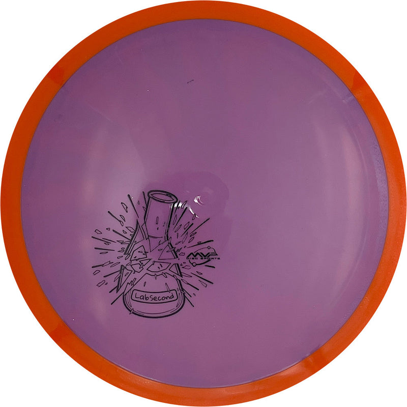 Axiom Neutron Panic driver disc, Lab Second stamp, purple disc with purple rim