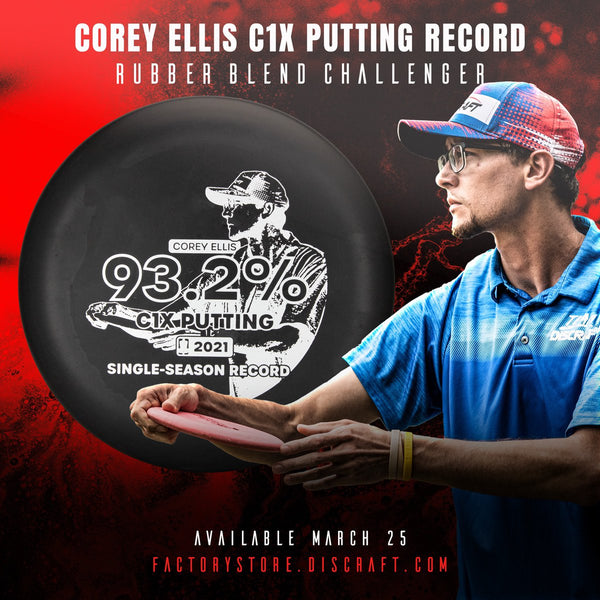 Discraft Rubber Blend Challenger - Corey Ellis C1X Putting Record