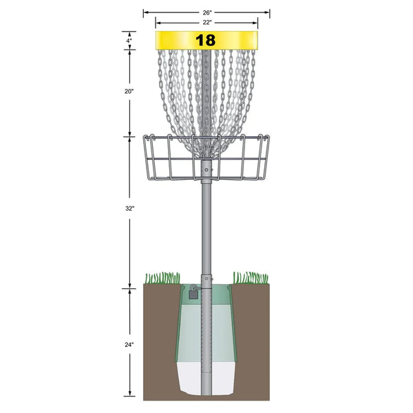 Innova DISCatcher Pro Permanent Disc Golf Basket