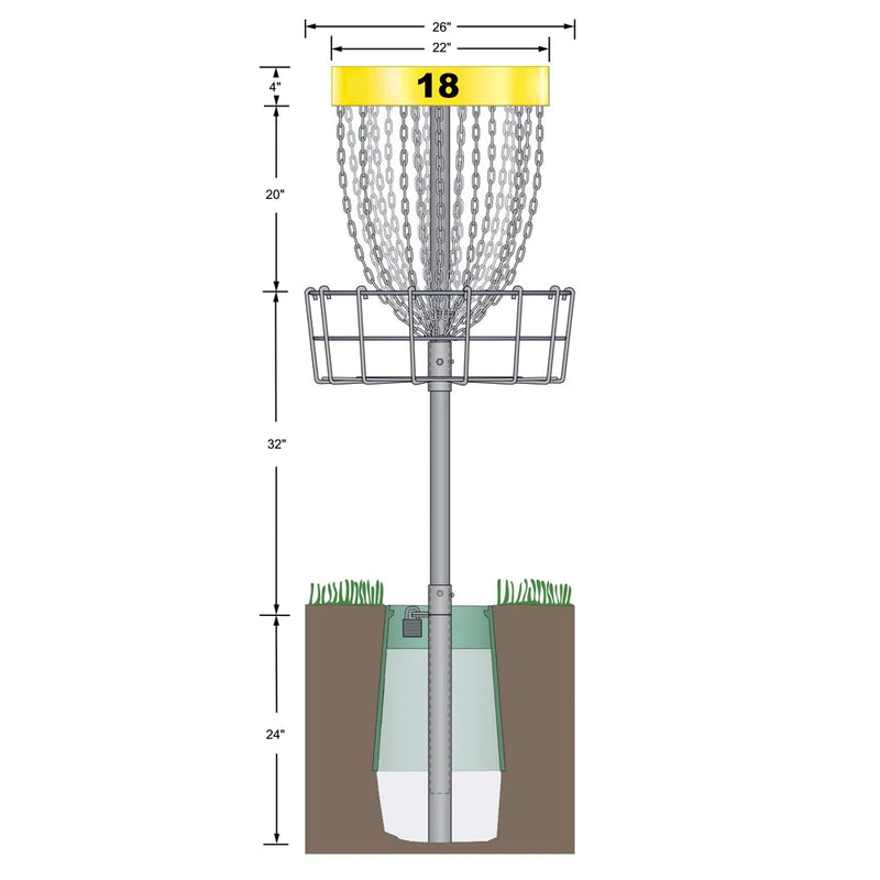 Innova DISCatcher Pro Permanent Disc Golf Basket