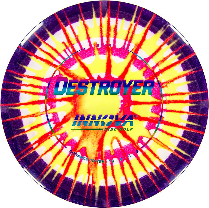 Innova Star Tie Dye Destroyer driver disc, tie dye disc