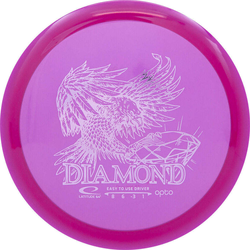 Latitude 64 Opto Diamond fairway driver disc, pink disc