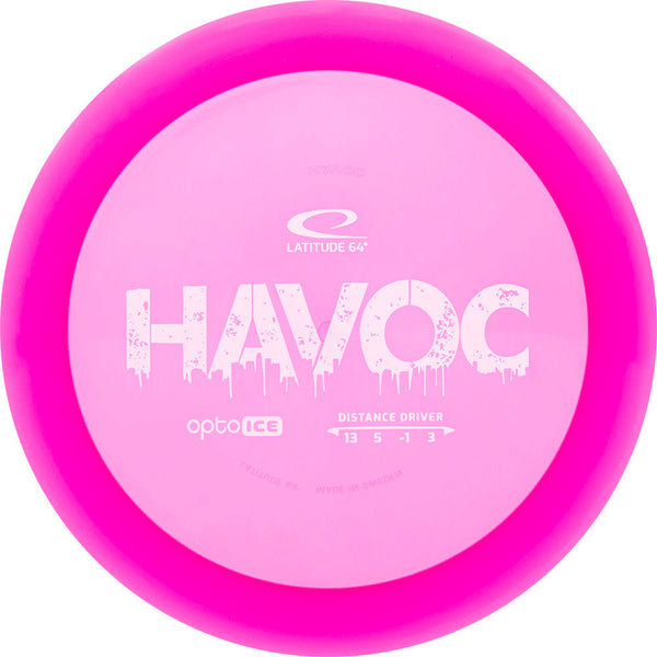 Latitude 64 Opto-Ice Havoc driver disc, pink disc