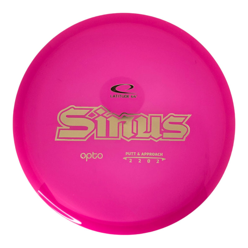 Latitude 64 Opto Sinus putt & approach disc, pink disc