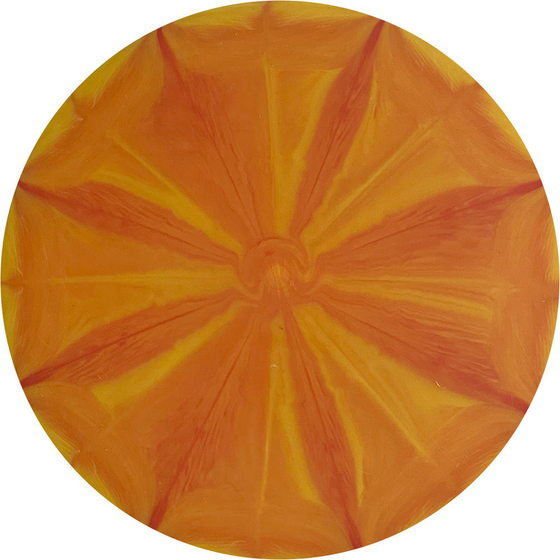 Latitude 64 Retro Burst Keystone putt & approach disc, Blank (no top stamp) stamp, orange-red and orange disc