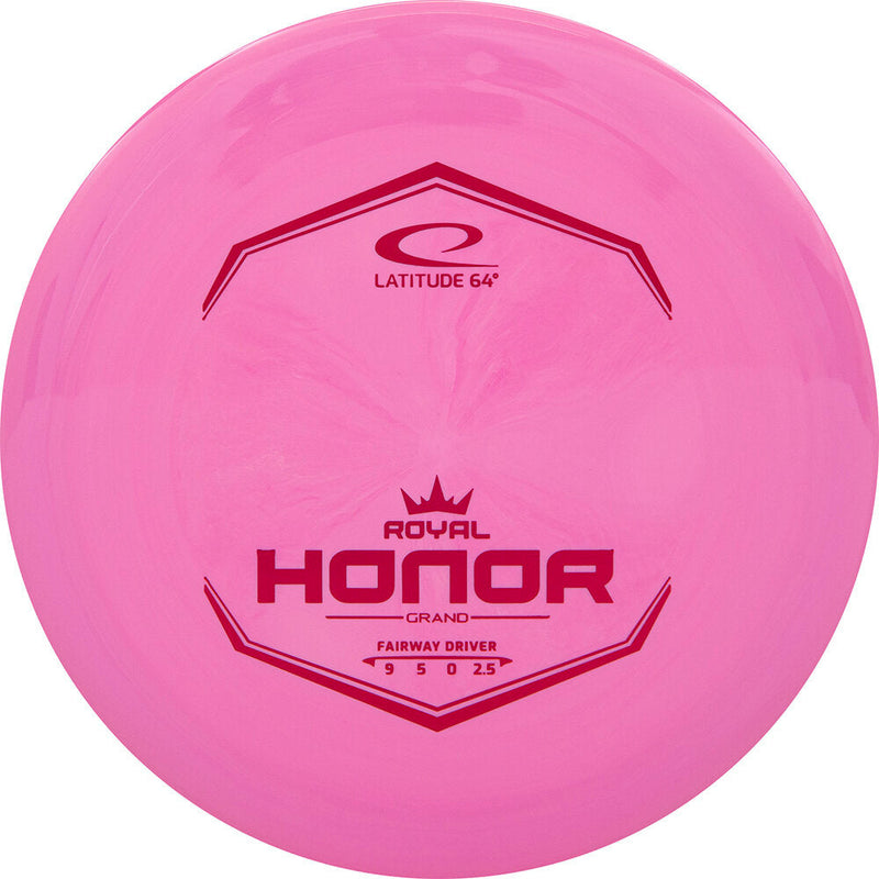 Latitude 64 Royal Grand Honor fairway driver disc, pink disc