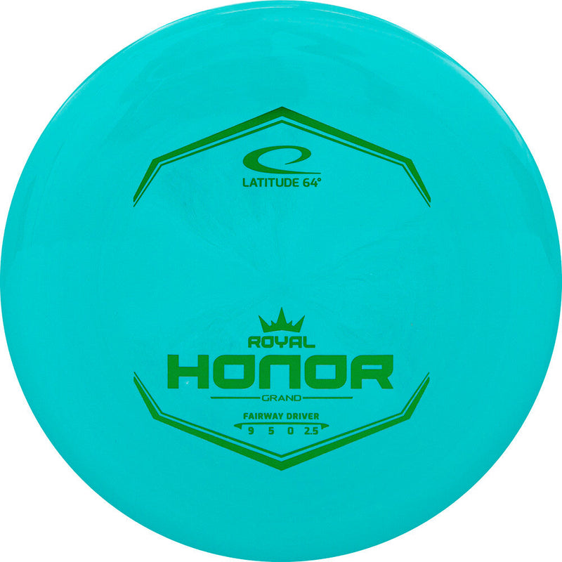 Latitude 64 Royal Grand Honor fairway driver disc, turquoise disc