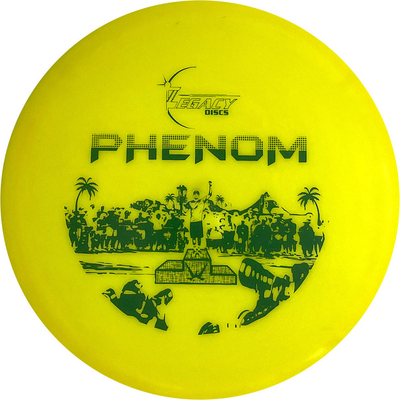 Legacy Icon Phenom fairway driver disc, Podium Stamp stamp, yellow disc