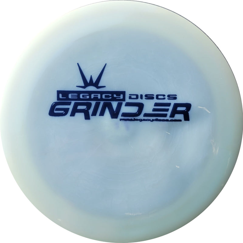 Legacy Pinnacle Glow Cannon driver disc, Grinder stamp, white disc