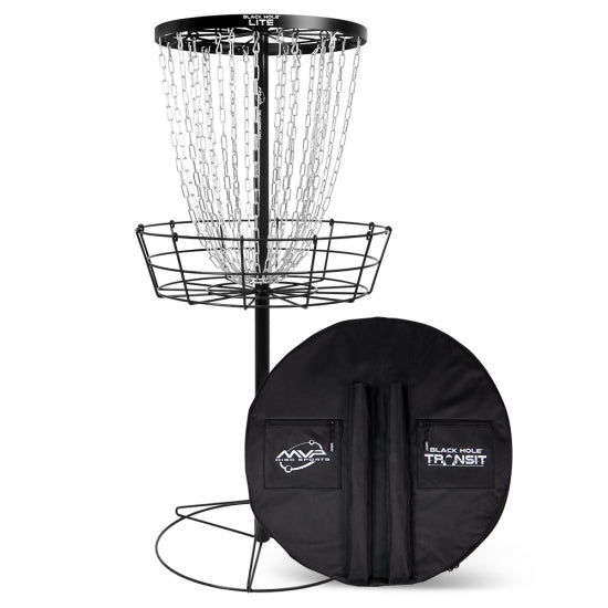 MVP Black Hole Lite Disc Golf Basket w/ Transit Carry Case