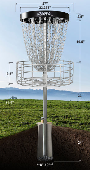 MVP Black Hole Portal Disc Golf Basket