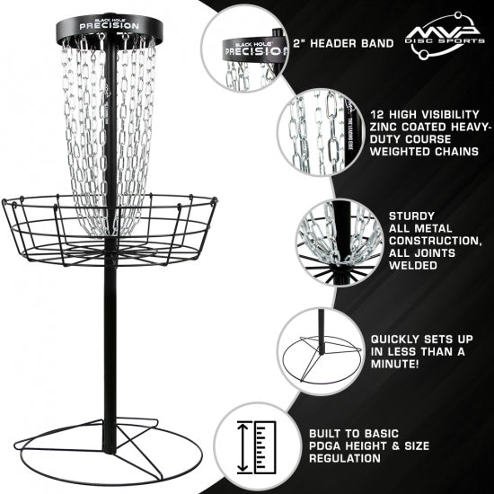 MVP Black Hole Precision Disc Golf Basket