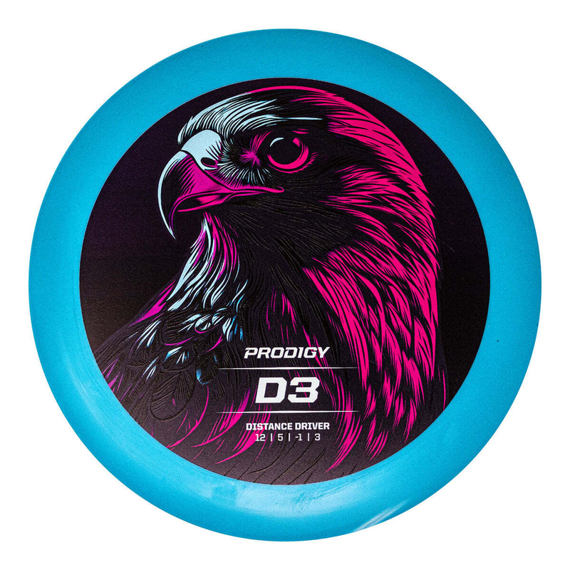 Prodigy 200 D3 driver disc, Retroflight Series stamp, light blue disc