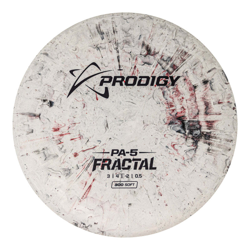 Prodigy 300 Soft Fractal PA-5 putt & approach disc, pink and blue disc