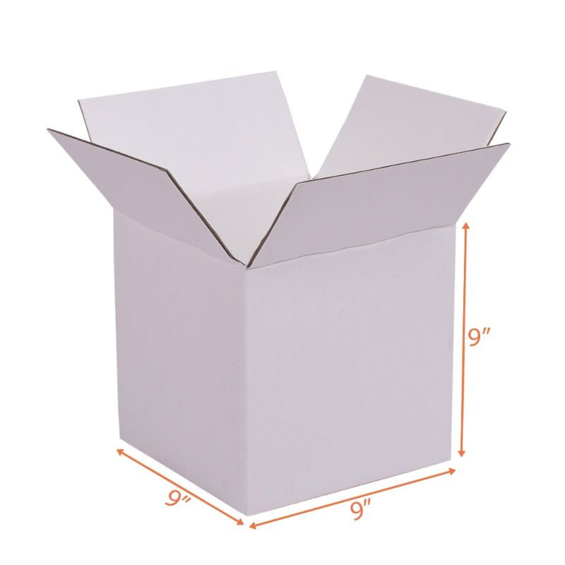 9x9x9 Gift Box - White Cardboard