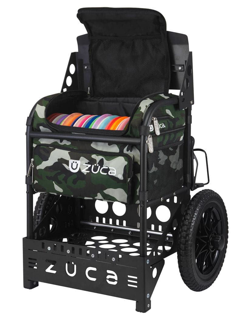 Zuca Black Transit Disc Golf Cart - Woodland Camo Transit Insert Bag