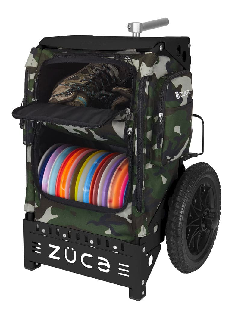 Zuca Black Backpack Cart - Woodland Camo Trekker Insert Bag