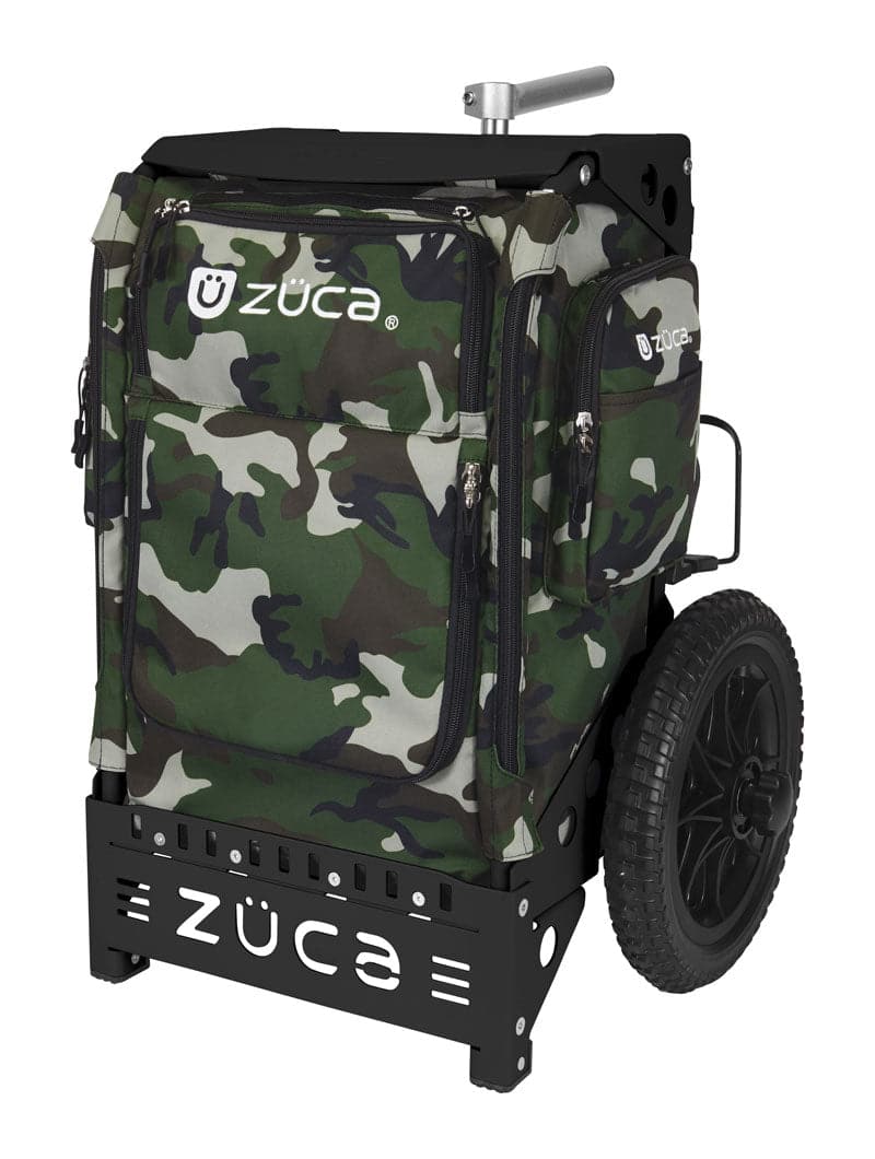 Zuca Black Backpack Cart - Woodland Camo Trekker Insert Bag