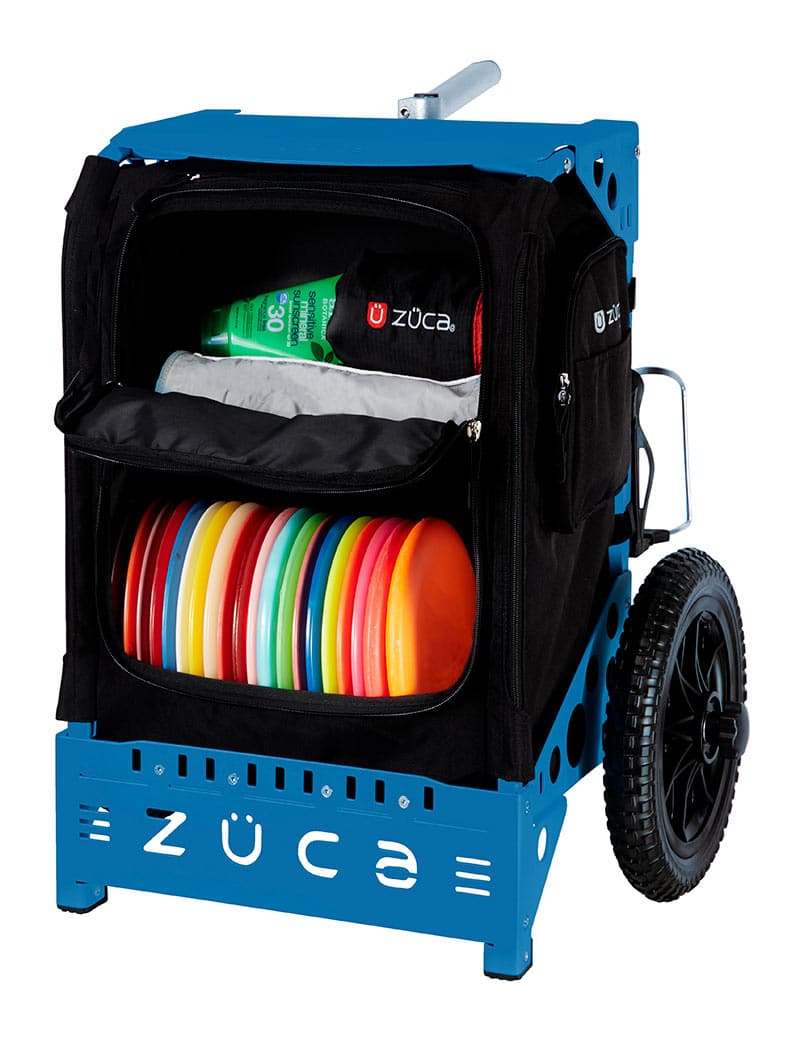 Zuca Blue Backpack LG Disc Golf Cart - Black Trekker LG Insert Bag