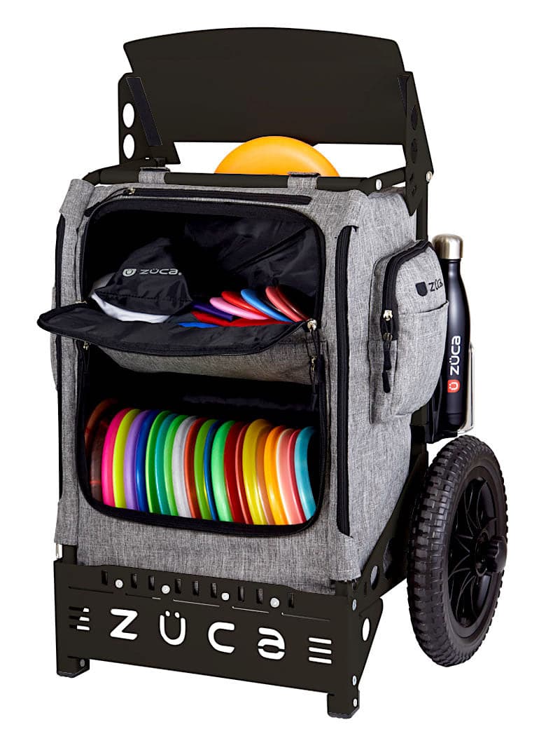 Zuca LG Trekker Disc Golf Cart - Black LG Frame with Charcoal Insert Bag