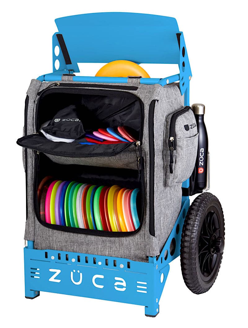 Zuca Blue Backpack LG Disc Golf Cart - Charcoal Trekker LG Insert Bag