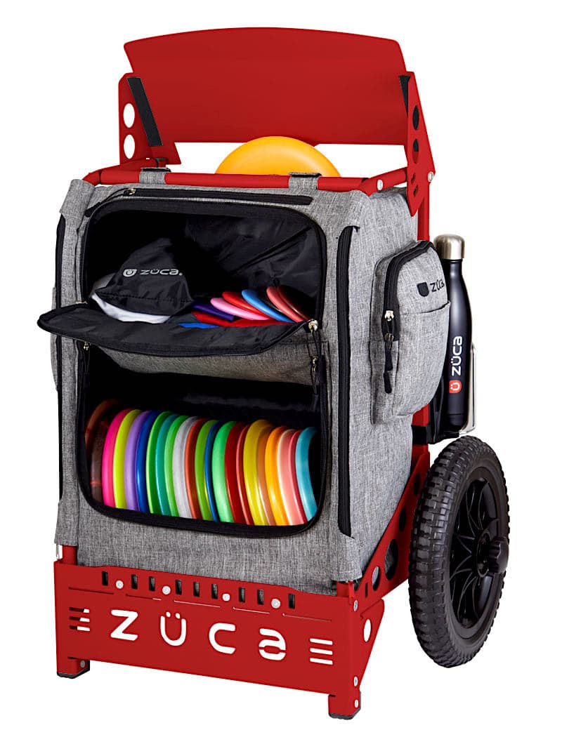 Zuca Red Backpack LG Disc Golf Cart - Charcoal Trekker LG Insert Bag