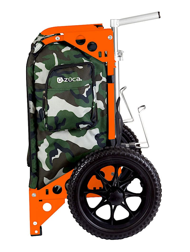 Zuca Orange Backpack LG Disc Golf Cart - Woodland Camo Trekker LG Insert Bag