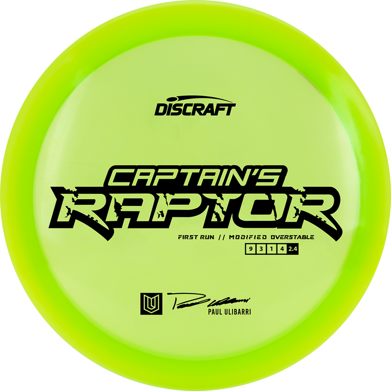 Discraft Z Captain's Raptor - Paul Ulibari First Run