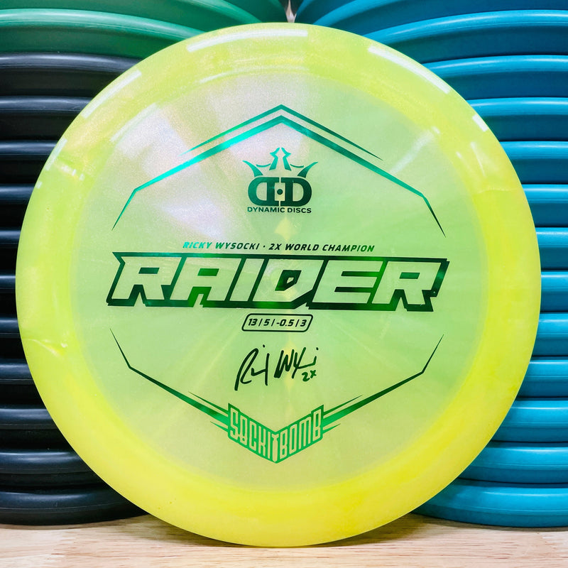 Dynamic Discs Lucid-Ice Glimmer Raider - Sockibomb Stamp